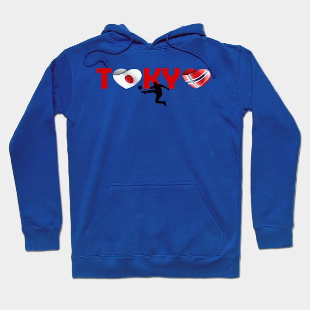 Sports games in Tokyo: Football team from Norway (NO) Hoodie by ArtDesignDE